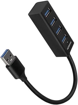 HUE-M1A Концентратор, 4-портовый мини-металлический USB 3.2 Gen 1,