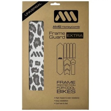 Naklejki na rower Ochrona Ramy Rowerowej MTB AMS - Clear Cheetah