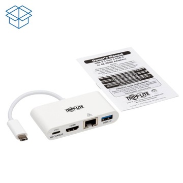 Многопортовый адаптер Eaton Tripp Lite USB-C — 4K HDMI, порт USB-A, GbE, 60 Вт PD