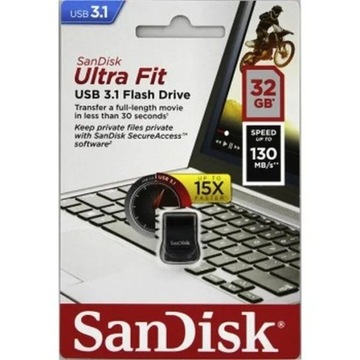 Память SANDISK Cruzer Ultra Fit 32 ГБ