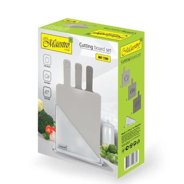 НАБОР ИЗ 3 КУХОННЫХ ДОСОК НА СТЕНДЕ MAESTRO