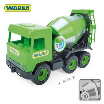СРЕДНИЙ АВТОМОБИЛЬ ЗЕЛЕНЫЙ БЕТОНОМИКШЕР 43см ГРУША WADER 32104