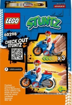 МАЛЕНЬКИЙ ПОДАРОЧНЫЙ НАБОР LEGO CITY STUNZ 60298 «МОТОЦИКЛ-ТРЮК»