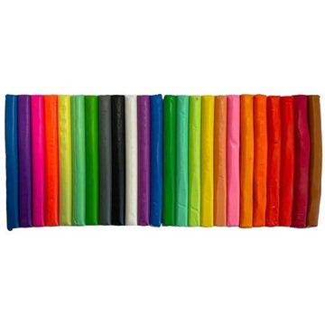 KIDEA ŚWIEŻA PLASTELINA SZKOLNA NEONOWA 24 kolory