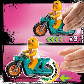 Мотоцикл LEGO City Chicken Stunt 60310, кубики мотора