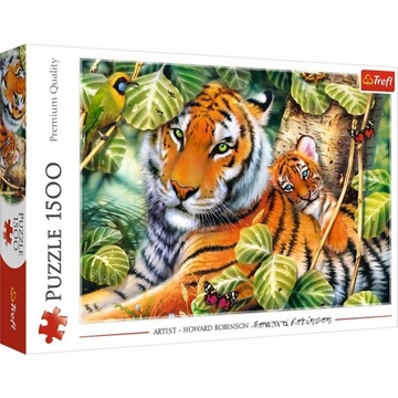 Dziecięce PUZZLE 1500 ELEMENTÓW Dwa tygrysy Trefl GRAFIKA WYSOKIEJ JAKOŚCI