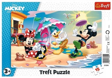 Пазл-рамка из 15 деталей. Пляжные развлечения, Дисней
