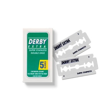 Лезвия для бритвы Derby Extra, зеленые, 5 шт.