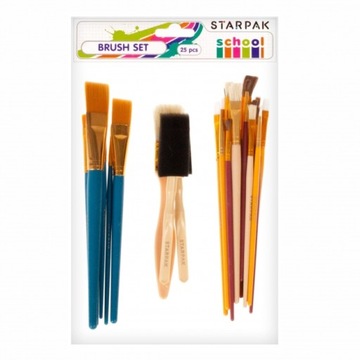 НАБОР КИСТЕЙ ДЛЯ КРАСКИ И КЛЕЯ /25 шт.