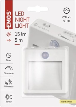 Emos P3319 Светодиодный ночник на розетку 230 В