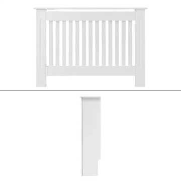 Крышка радиатора кантри белая, 112х19х82 см,