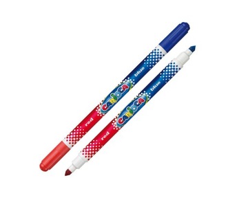 Dwukolorowe MAZAKI dla dzieci ZESTAW 24 Kolory Carioca FLAMASTRY dwustronne