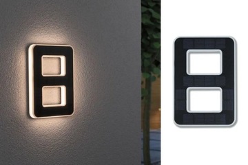 Oprawa elewacyjna SOLAR LED numer domu 8 3000K IP44 czarna