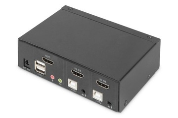 KVM-переключатель DIGITUS, 2 порта HDMI, 4K, 30 Гц