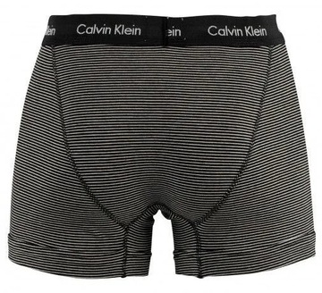 Calvin Klein Underwear Trunk 3 Pack, r.M, Czarny/Biały/Szary Paski
