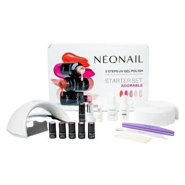 NEONAIL Zestaw do manicure ADORABLE Starter Set - Lampa LED 21W/48