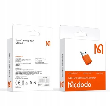 Adapter USB-C do USB 3.0, Mcdodo OT-6550 (pomarańczowy)