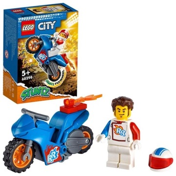 KLOCKI LEGO CITY STUNZ 60298 MOTOCYKL KASKADERSKI MAŁY ZESTAW UPOMINEK