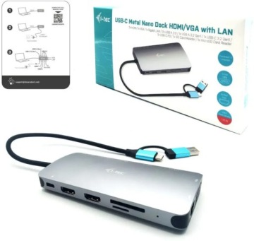 I-tec USB A USB C Nano Dock HDMI/VGA LAN CANANOTDOCKPD USB-концентратор