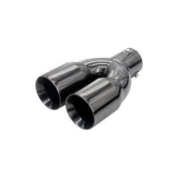 БЕСПЛАТНАЯ ПОДАРКА# НАКОНЕЧНИК ВЫХЛОПНОЙ НЕРЖАВЕЮ НЕРЖАВЕЮЩИЙ ЧЕРНЫЙ ХРОМ 2x76 мм