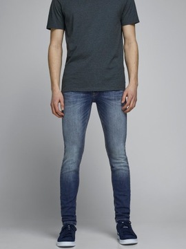 Jack&Jones Jeansy Liam 12166854 Granatowy Skinny Fit