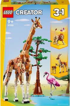 Подвижные фигурки LEGO Creator 3in1 Wild Safari Animals 31150 Жираф Лев