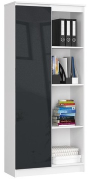 ОФИСНЫЙ КНИЖНЫЙ ШКАФ МЕБЕЛЬ ПОЛКИ С ЯЩИКАМИ 80x35x180 см