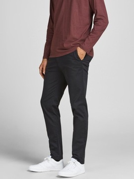 Jack&Jones Chinosy Marco 12150158 Czarny Slim Fit