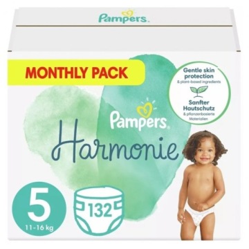 Pampers Harmonie Розмір 5 132 підгузки 11 кг-16 кг