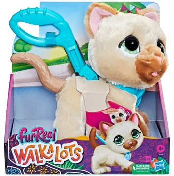 FurReal Interaktywny Duży Chodzący Kotek na Smyczy F8132 Hasbro Walkalots