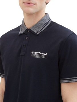 Koszulka polo męska Tom Tailor polo with details r. L sky captain blue