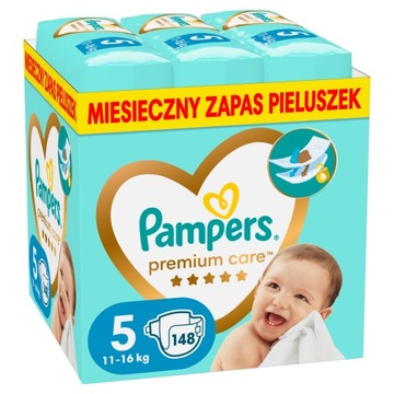 Pieluszki Pampers Premium Care Rozmiar 5 148 szt.