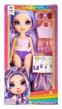 RAINBOW HIGH LALKA VIOLET WILLOW SWIM AND STYLE + AKCESORIA
