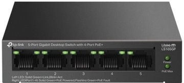 TP-LINK LS105GP 5-Port Gigabit Desktop Switch with 4-Port PoE+cCc