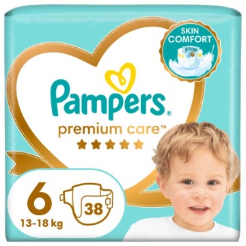 Pampers Premium Care Підгузки розмір 6, 13+ кг, 38 шт.