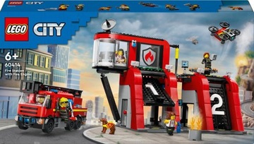 LEGO City 60414 Remiza strażacka z wozem strażackim