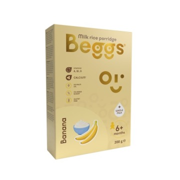 Beggs Молочна рисова кашка з бананом 200 г