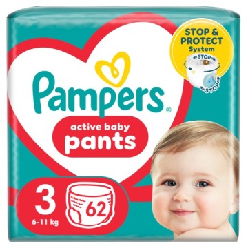 Підгузки Pampers Pants Трусики-підгузки, розмір 3, 62 шт., 6 кг-11 кг