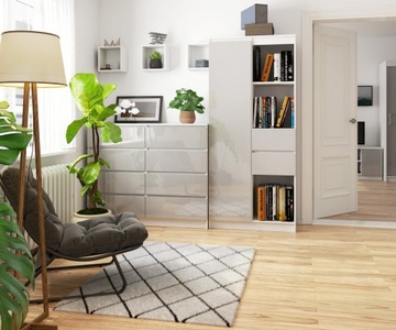 ОФИСНАЯ ПОЛКА R 80 см CLP R15 БЕЛЫЙ МЕТАЛЛИК