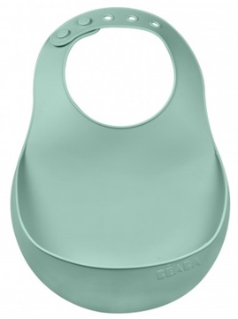 Beaba Силиконовый нагрудник с карманом Шалфейный зеленый