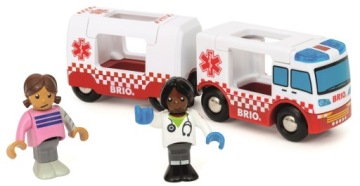 Brio World 36035 Швидка допомога Рятувальна Швидка допомога Світло Звук Транспортний засіб на рейки