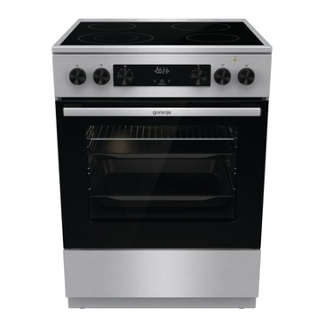 Керамическая кухня Gorenje GECS6C70XC, 71л, гриль, конвекция, пицца, 60 см, пара