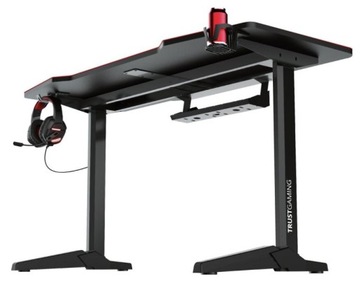 Biurko prostokątny Trust Gaming 140 x 66 x 75 cm czarny