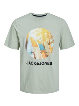 T-shirt męski z nadrukiem JackJones JJNAVIN TEE SS CREW NECK r. L