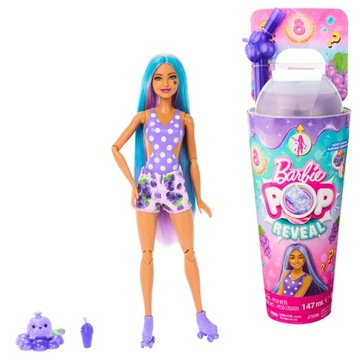Barbie Pop Reveal Winogrono Lalka Seria Owocowy sok