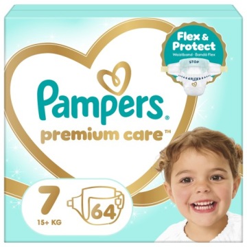 Підгузки Pampers Premium Care Розмір 7, 64 Підгузків, 15 кг+
