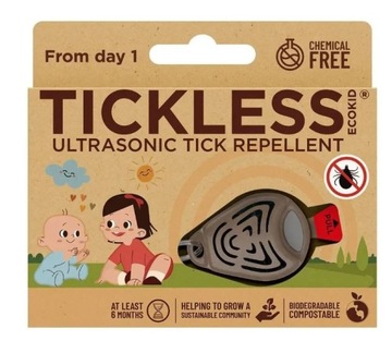 Ultradźwiękowa OCHRONA Przed KLESZCZAMI Dla DZIECI TICKLESS Baby ECO
