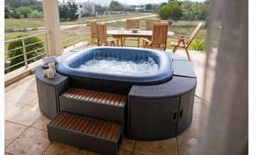 ГИДРОМАССАЖНЫЙ БАССЕЙН ДЛЯ 4 ЧЕЛОВЕК НАДУВНОЙ НАГРЕВАТЕЛЬ TEKAPO mSPA SPA ДИСТАНЦИОННОЕ УПРАВЛЕНИЕ