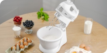 МИКСЕР с чашей ZELMER ZHM2459S 700W белый TURBO подставка для взбивания