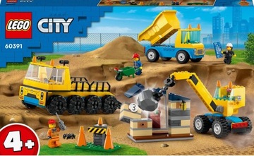 LEGO CITY ГРУЗОВИКИ И КРАН С ШАРОМ 60391